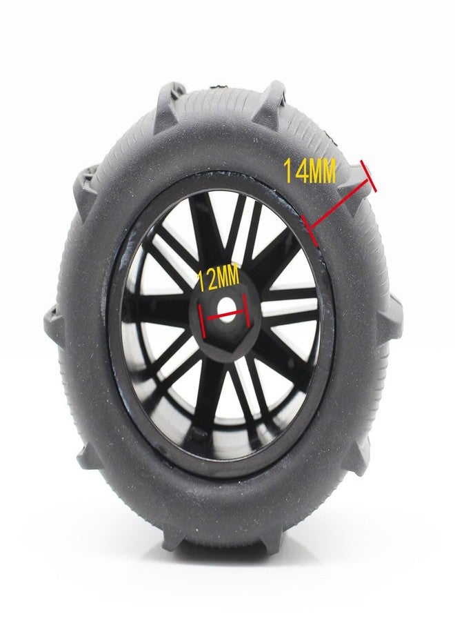 KingVal Replacement 4PCS Wheel Tire RC Parts Compatible with WLtoys 144001 144010 144011 124016 124017 124018 124019 124007 124008 124010 MJX HBX SCY 1/12 1/14 RC Car - Image 4